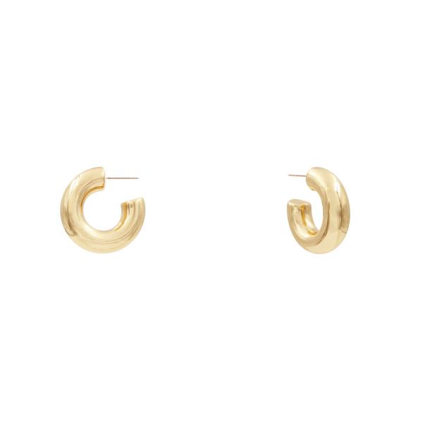 METAL PUFFY C HOOP EARRING