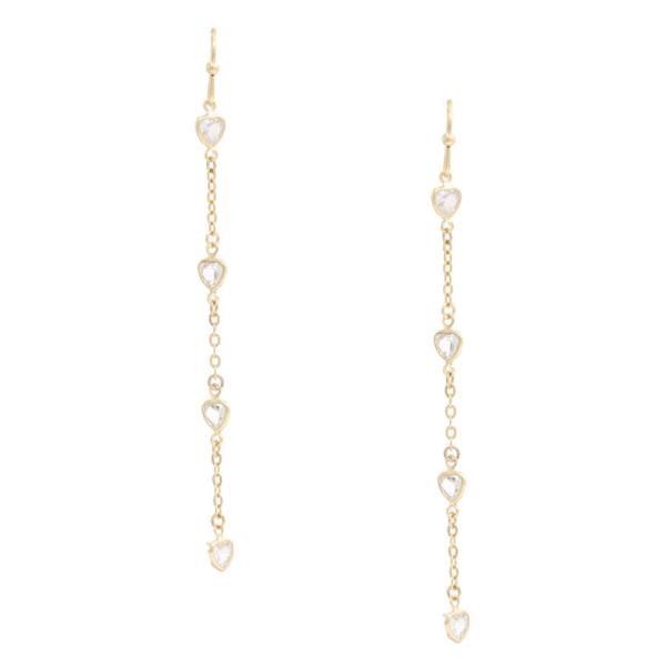 DAINTY HEART CRYSTAL DANGLE EARRING