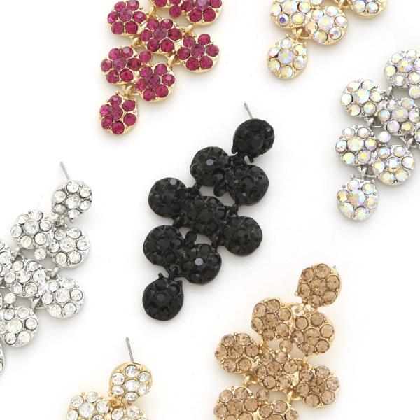 RHINESTONE DANGLE EARRING