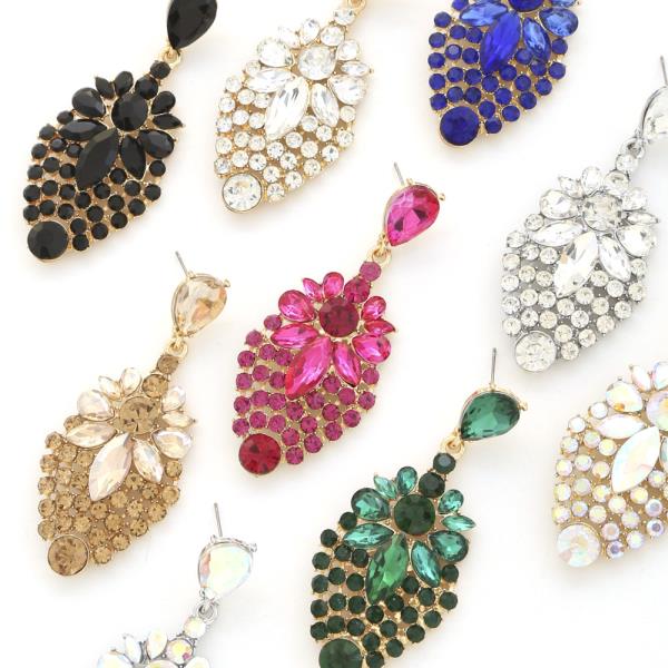 RHINESTONE DANGLE EARRING