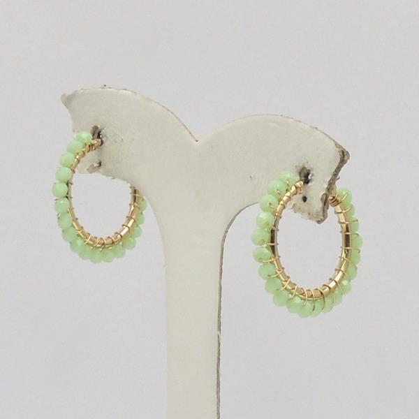 BEAD HOOP EARRING
