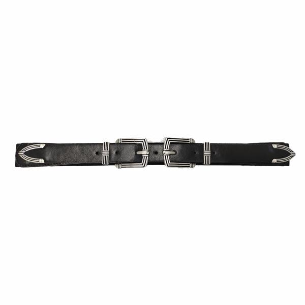 WESTERN STYLE DOUBLE BUCKLE BELT