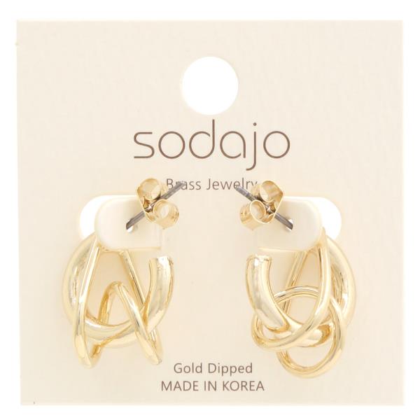 SODAJO GOLD DIPPED METAL EARRING