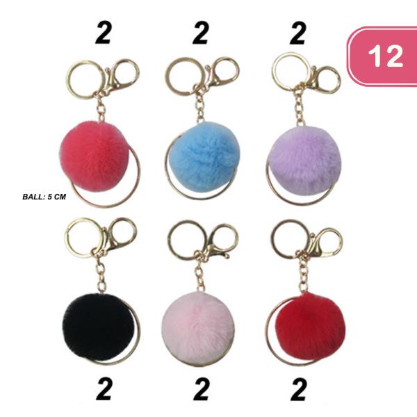 POM POM KEYCHAIN (12 UNITS)