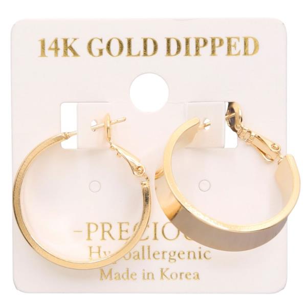 14K GOLD DIPPED OPEN CIRCLE HOOP EARRING