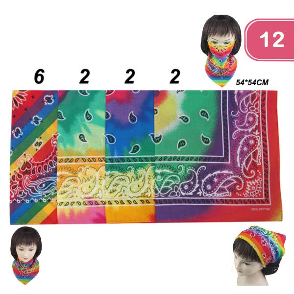RAINBOW BANDANA (12 UNITS)