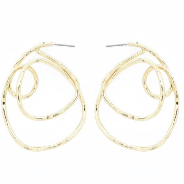 METAL SWIRL EARRING