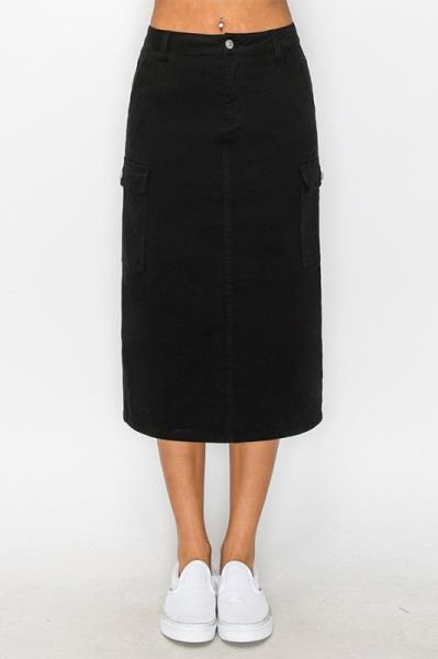 ($11.50/EA X 6 PCS) CARGO POCKET TWILL MAXI SKIRT