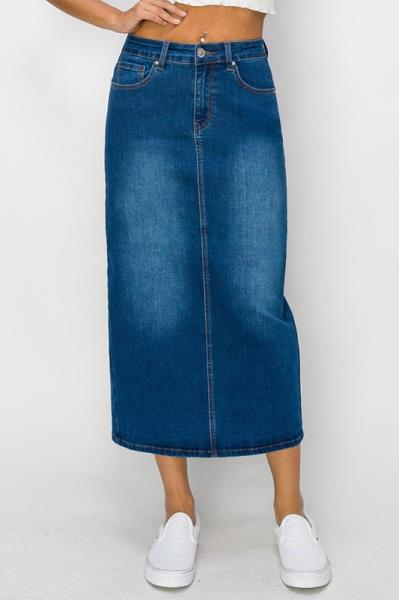 ($13.00/EA X 6 PCS) BASIC MAXI SKIRT WITH BACK SLIT