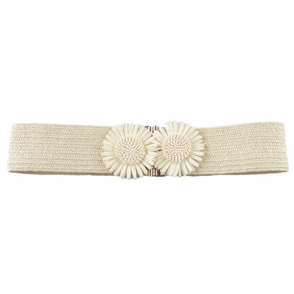 DOUBLE FRONT FLOWER ELASTIC BELT