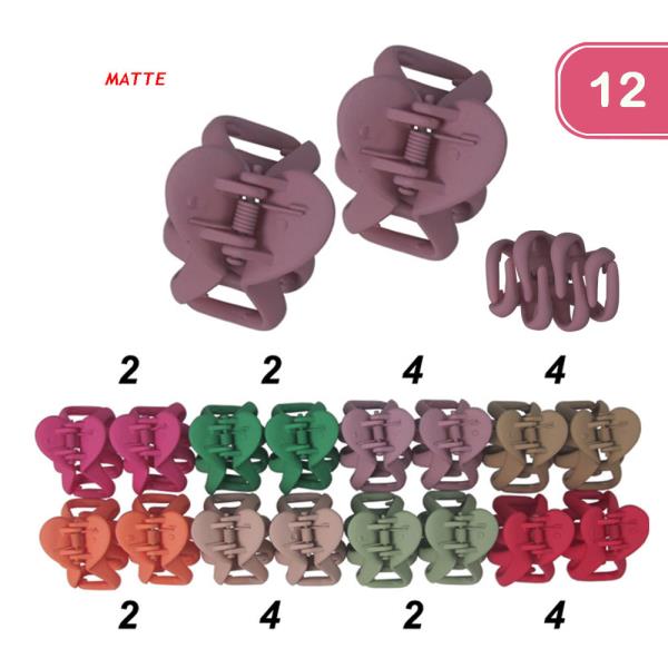 HAIR JAW CLIPS (12 UNITS)