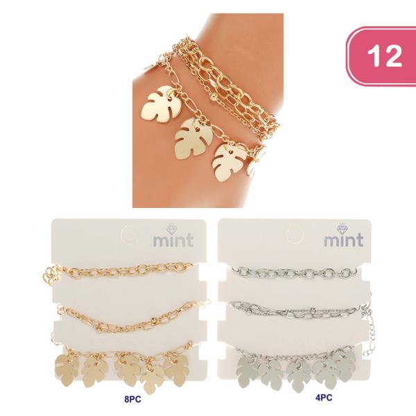 LEAF STACKABLE BRACELET (12 UNITS)