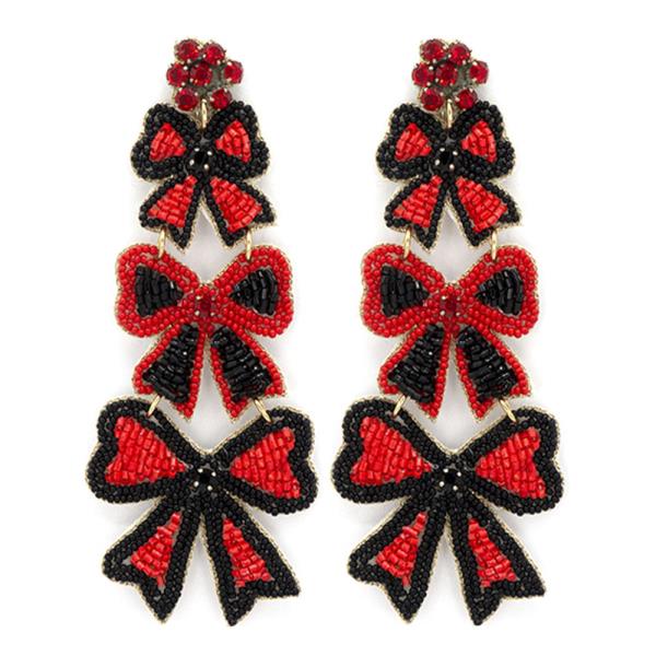 GAME DAY 3 LAYERED RIBBON EARRING