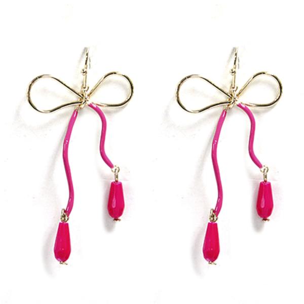 RIBBON DANGLE EARRING
