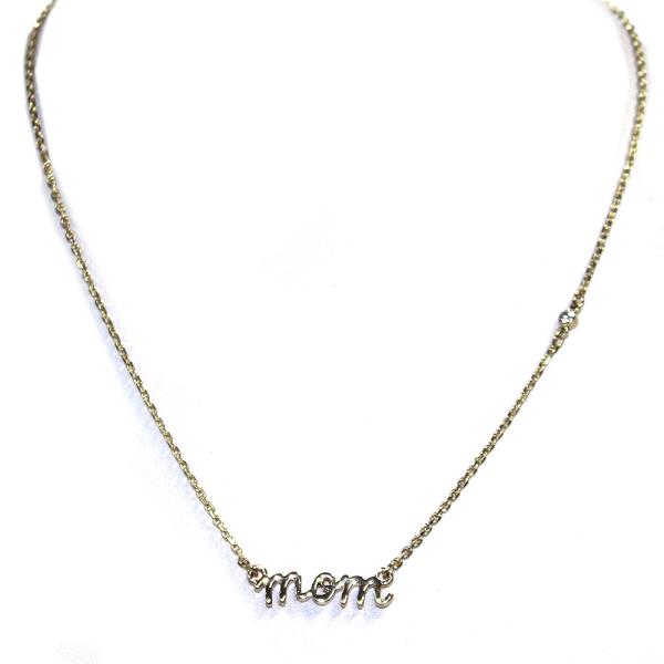 METAL MOM PENDANT NECKLACE