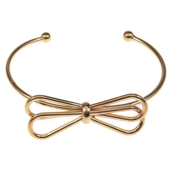 BOW SHAPED METAL CUFF BRACELET