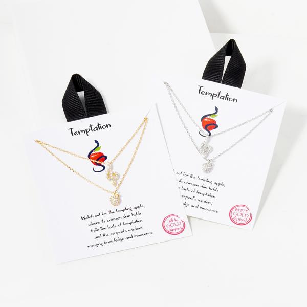 18K GOLD RHODIUM DIPPED TEMPTATION NECKLACE