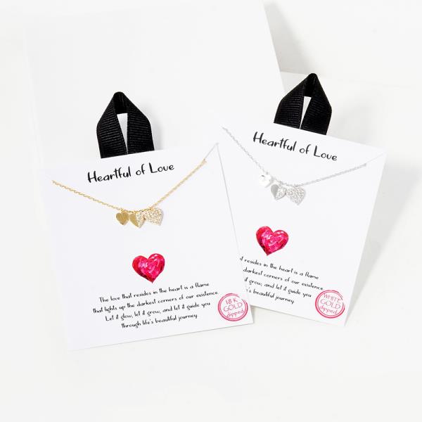 18K GOLD RHODIUM DIPPED HEARTFUL OF LOVE NECKLACE
