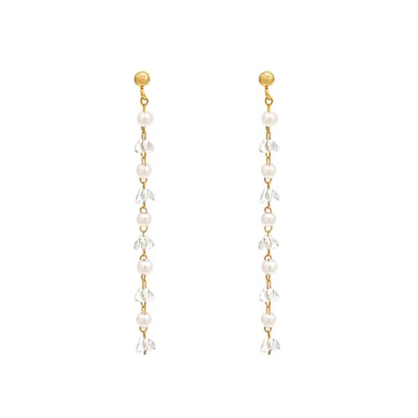 SECRET BOX 14K GOLD DIPPED PEARL DROP EARRING