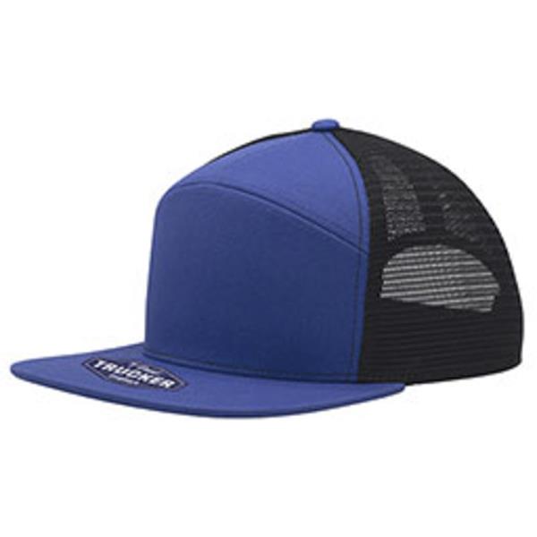 COTTON TWILL 7 PANEL TRUCKER CAP