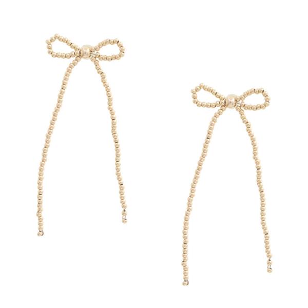 BOW BEADED EARRING