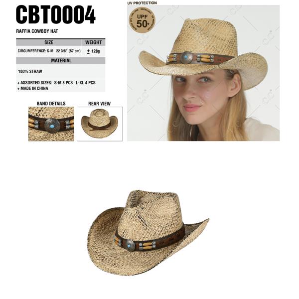 CC RAFFIA COWBOY HAT