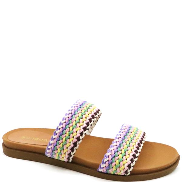 WOVEN 2BAND SLIDE 18 PAIRS
