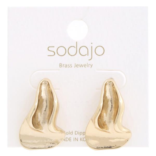 SODAJO METAL GOLD DIPPED EARRING