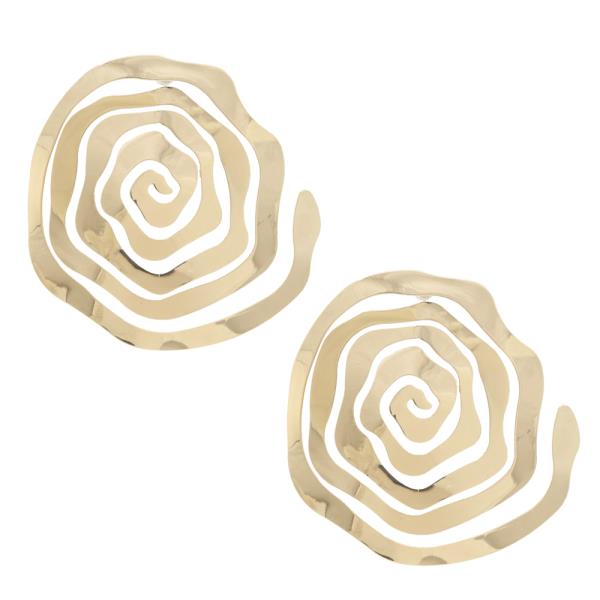 SODAJO SWIRL METAL GOLD DIPPED EARRING