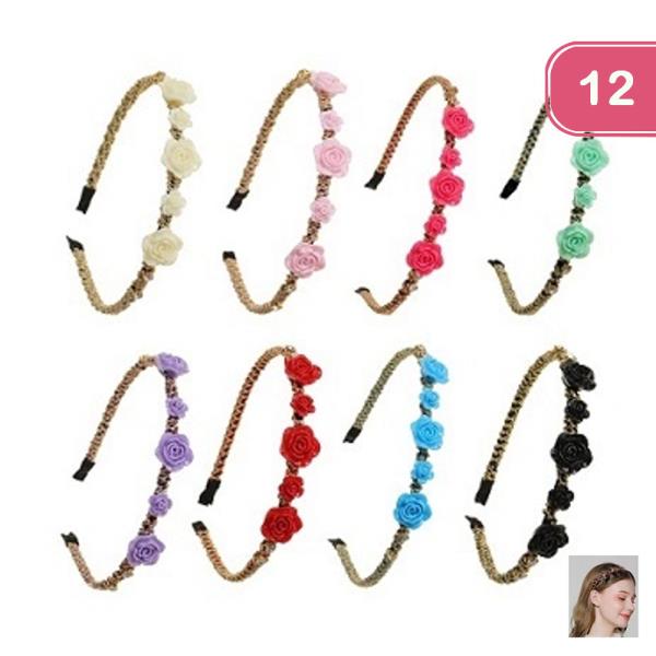 FLOWER HEADBAND (12 UNITS)