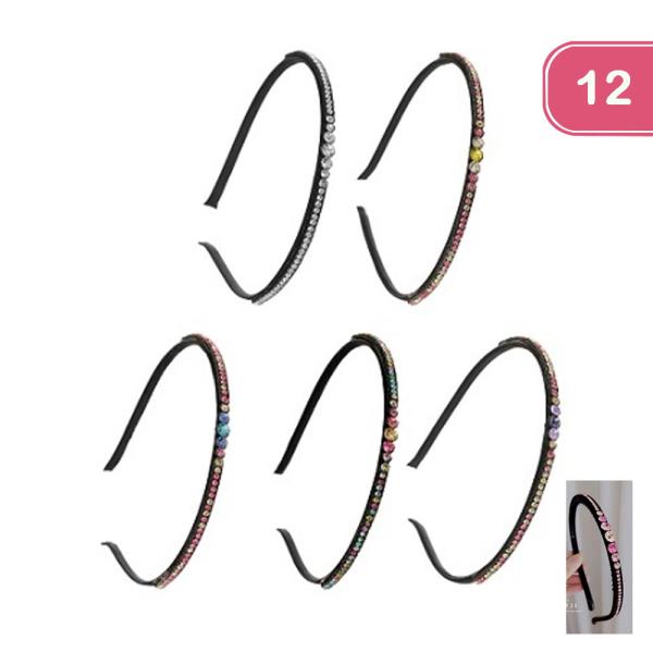 RHINESTONE HEADBAND (12 UNITS )