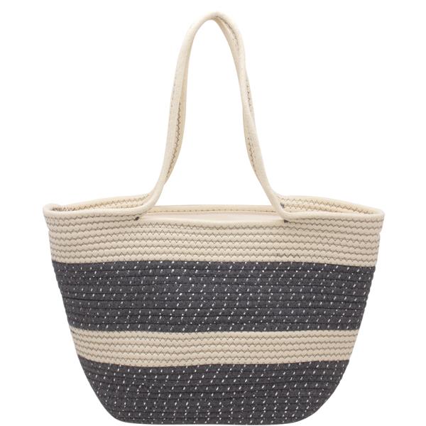 TWO TONE SHOULDER TOTE BAG