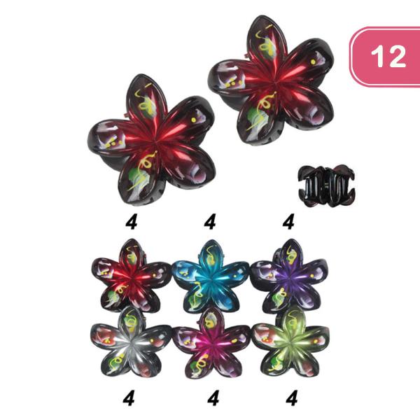 FLOWER HAIR CLIP (12 UNITS)