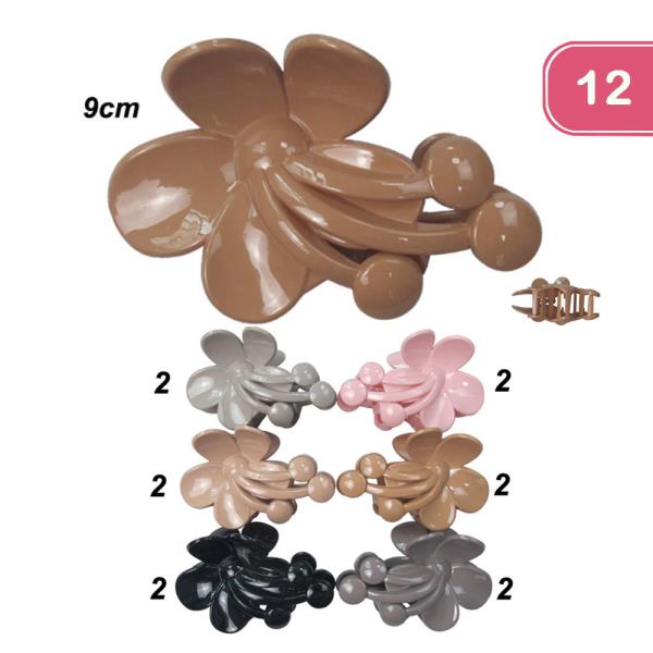 FLOWER HAIR CLIP (12 UNITS)