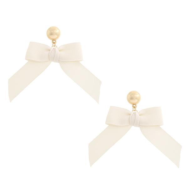 RIBBON BOW DANGLE EARRING