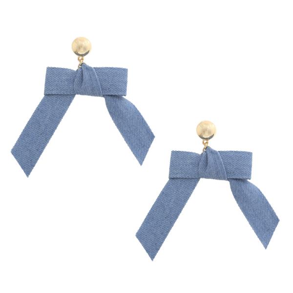 RIBBON BOW DANGLE EARRING