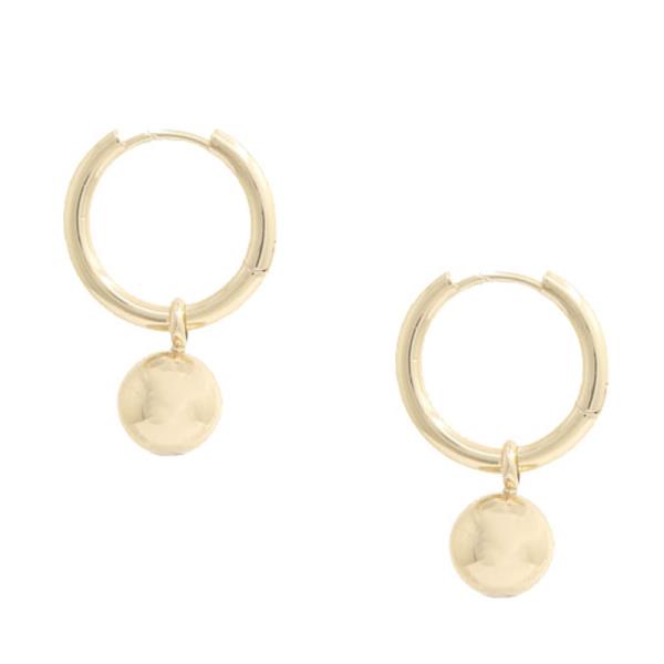 BALL BEAD HOOP EARRING