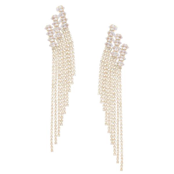 CZ CHAIN DANGLE EARRING