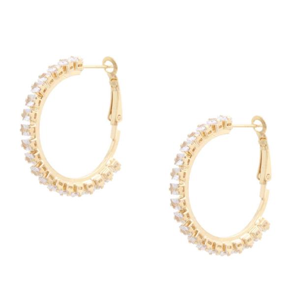 CZ HOOP EARRING