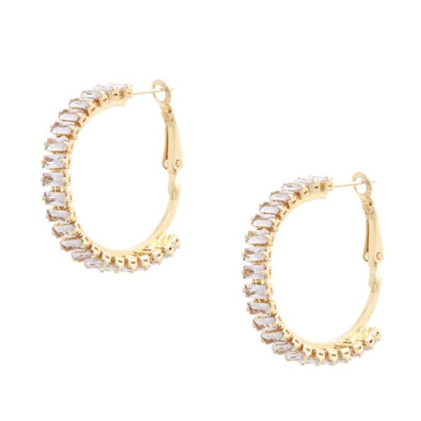 CZ HOOP EARRING