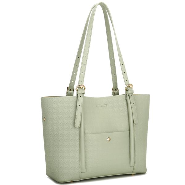 SMOOTH HOUNDSTOOTH PATTERN TEXTURED SHOULDER BAG