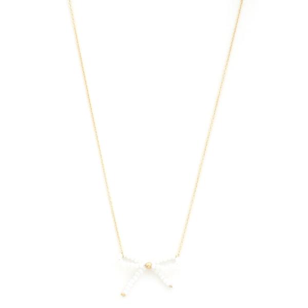 BOW PEARL NECKLACE