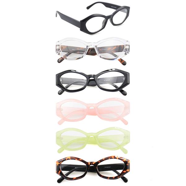 OVAL SHAPE DESIGN CLEAR LENS SUNGLASSES 1DZ