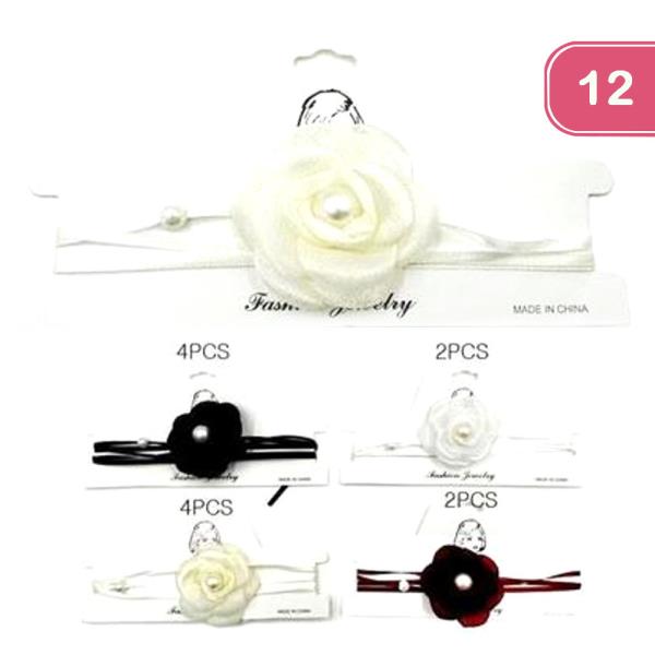 ROSE WRAP AROUND CHOKER NECKLACE (12 UNITS)