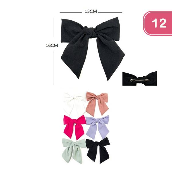 HAIR BOW PINS (12 UNITS)