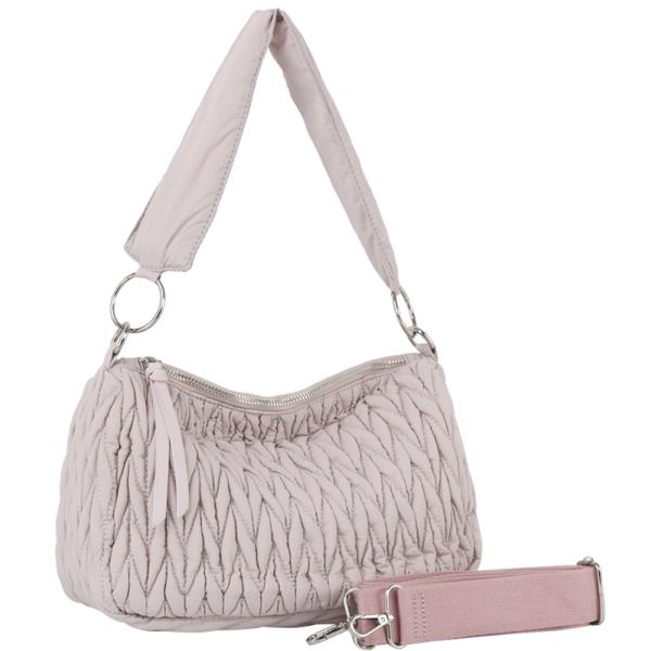 PADDED QUILT SHOULDER HOBO BAG