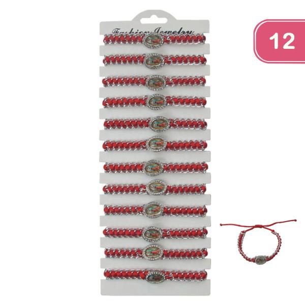 VIRGIN MARY ADJUSTABLE BRACELET (12 UNITS)