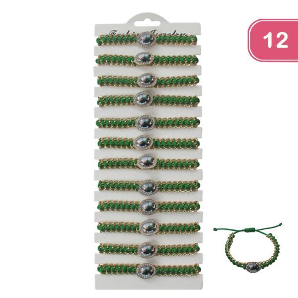 SAN JUDAS METAL STRING ADJUSTABLE BRACELET (12 UNITS)