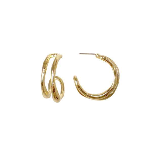 DOUBLE HOOP POST EARRING