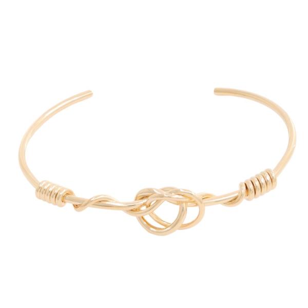 SODAJO GOLD DIPPED KNOT CUFF BRACELET